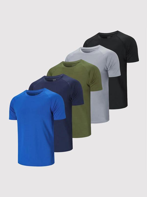 Men's Plain Fitness T-shirt (Set of 5)