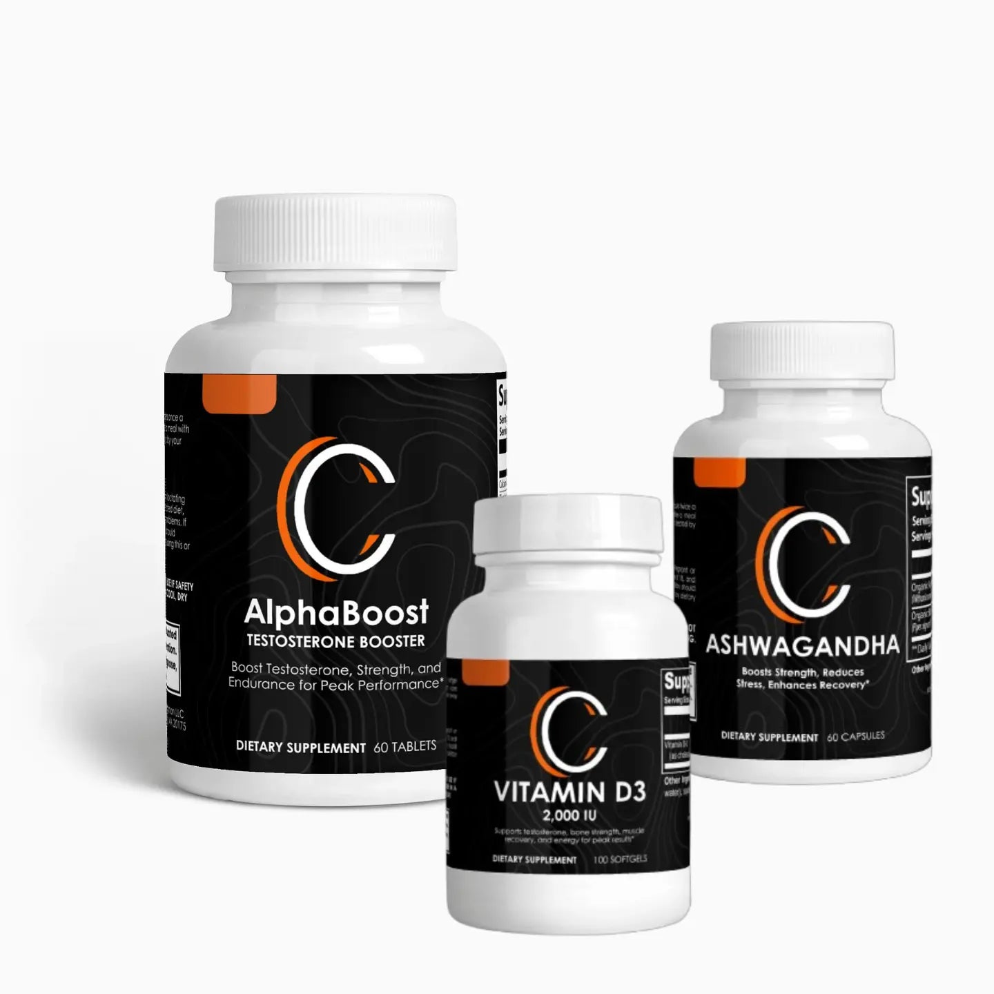 Testosterone Boost Set: AlphaBoost & Ashwagandha & D3